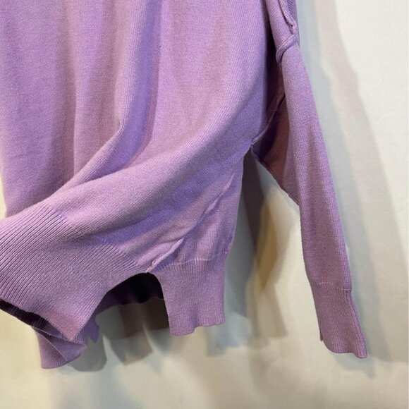 Woman’s raw seem lavender sweater. Blue velvet size small. New condition. Crew. - Picture 4 of 9
